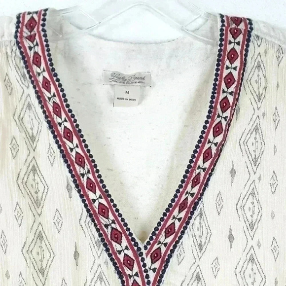 Lucky Brand  V- Neck Top Size Medium - Picture 3 of 8